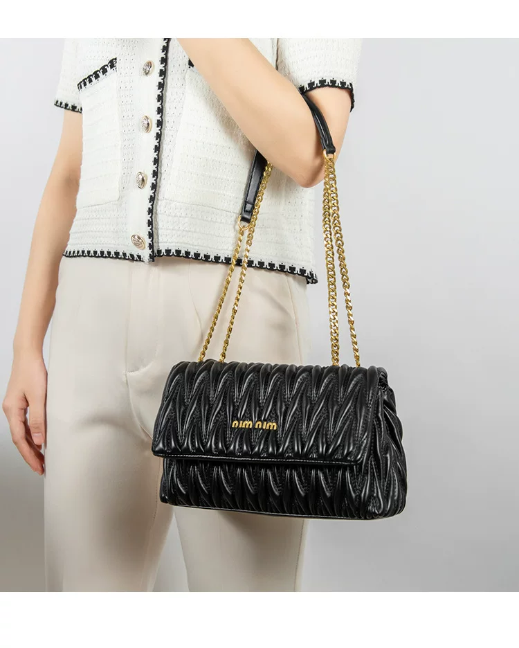 New Style Pleated Armpit Cloud Chain Bag Fashionable Versatile Accessible Luxury Genuine Leather Shoulder Crossbody Small Bag 10 O1CN01Fvpv7a1RxZhIvRMOr 2219750442178 0 cib