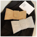 Rhinestone-Encrusted Glass Niche Design Hand-Held Banquet Special-Shaped Bow-Shaped Evening Bag - Image 2