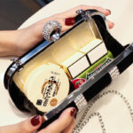 Cross-border hot flannel diamond evening bag black velvet banquet bag high-grade cheongsam bag - Image 4