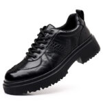 Foreign Trade Large Business Casual Leather Shoes Thick-Soled Crocodile Pattern Derby Shoes Men's Formal Leather Shoes British Driving Loafers - Image 5