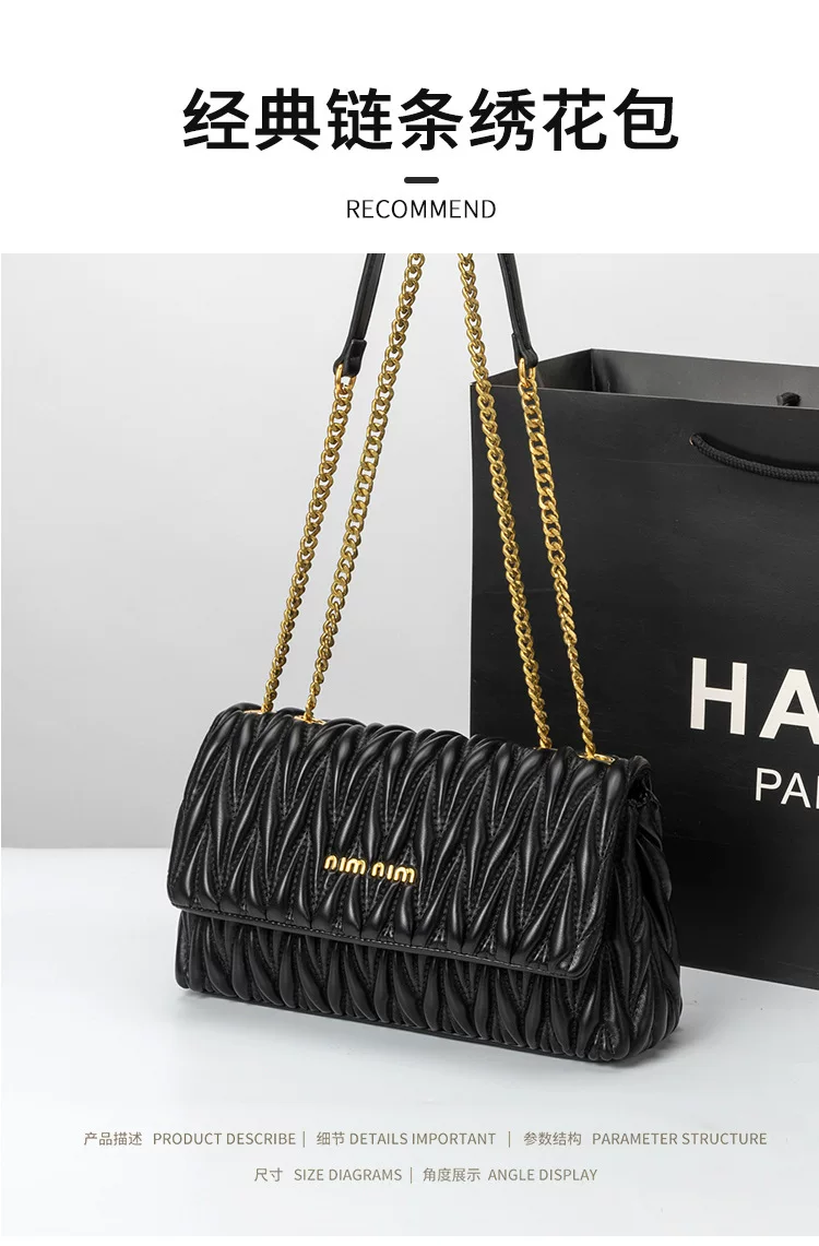 New Style Pleated Armpit Cloud Chain Bag Fashionable Versatile Accessible Luxury Genuine Leather Shoulder Crossbody Small Bag 1 O1CN01UFXIBP1RxZhK0qLiQ 2219750442178 0 cib