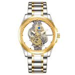 Cross-border new double-sided transparent hollow automatic mechanical watch men's watch men's waterproof luminous quartz watch TikTok - Image 2