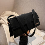 This Year's Popular Frosted Armpit Bag New Summer Pure Color Versatile Shoulder Bag Textured Letter Crossbody Bag for Women - Image 4