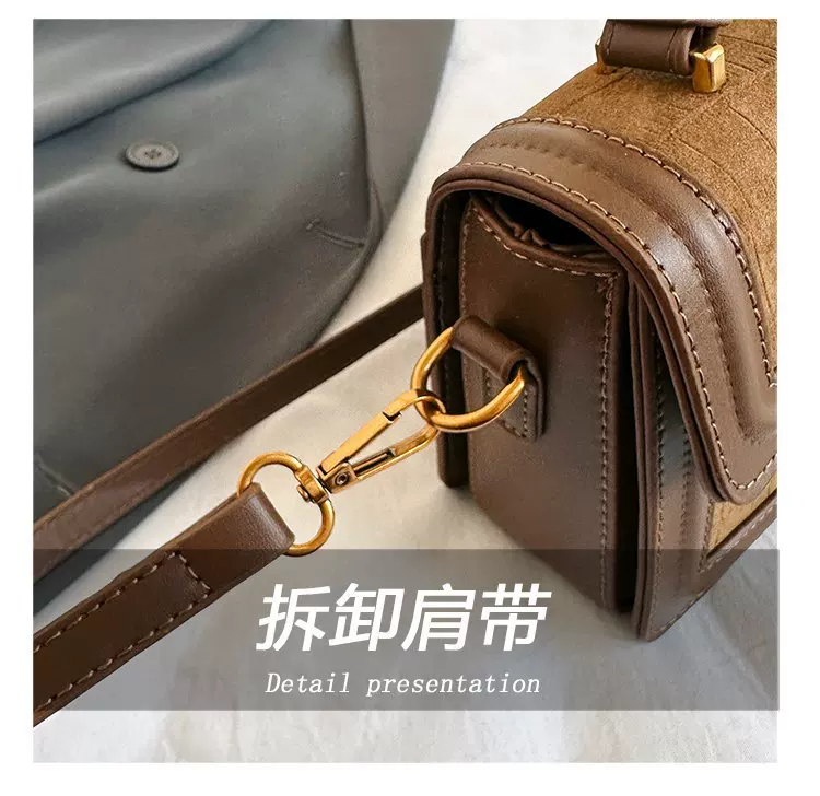 Retro Satchel Small Square Bag, New Autum Style, High-End Texture, Niche Design, Western Style, Accessible Luxury, Single Shoulder Cross-Body Bag 5 O1CN01ZXLks51QqPp1B5JWT 2218664472027 0 cib
