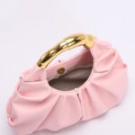 Women's Bag New Cloud Bag Pleated Design Pleated Bag Asymmetric Hardware Handle to Enhance the Sense of Luxury Simple Handbag - Image 4