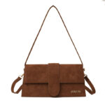 This Year's Popular Frosted Armpit Bag New Summer Pure Color Versatile Shoulder Bag Textured Letter Crossbody Bag for Women - Image 5