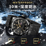 Poedagar Dual Calendar Men's Watch Leather Strap Fashion Waterproof Luminous Quartz Watch Live Foreign Trade Popular Wristwatch - Image 2