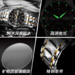 Poedagar/Padachi New Export Steel Band Dual Calendar Business Fashion Sports Quartz Men's Watch Delivery 858 - Image 2