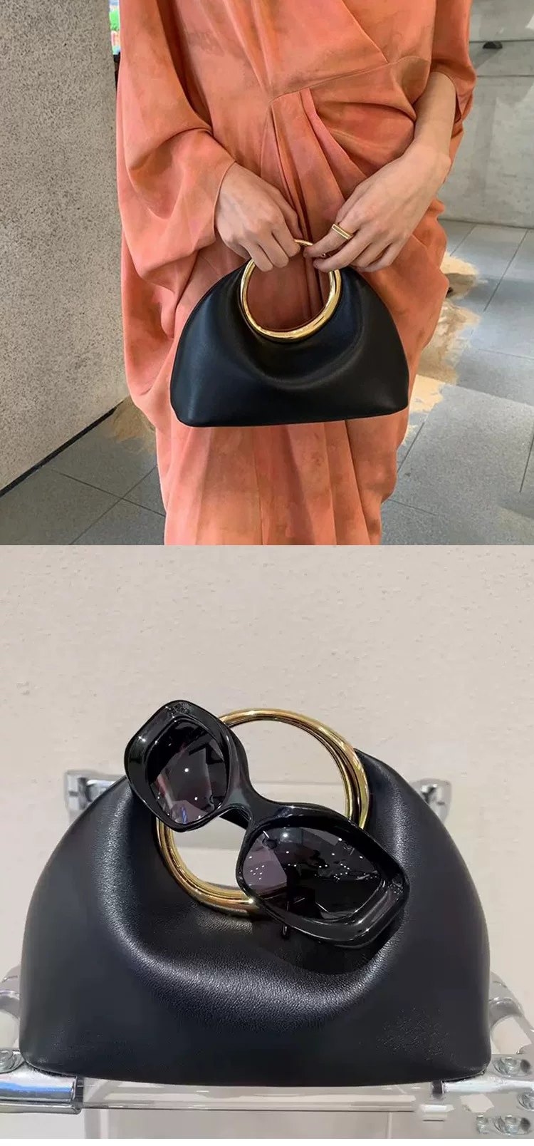 Niche Design French Style Elegant Handbag Metal Ring Cloud Bag Evening Bag Early Spring Premium Bag 8 O1CN01tE8w661q9Wmw6koYY 2214702065453 0 cib