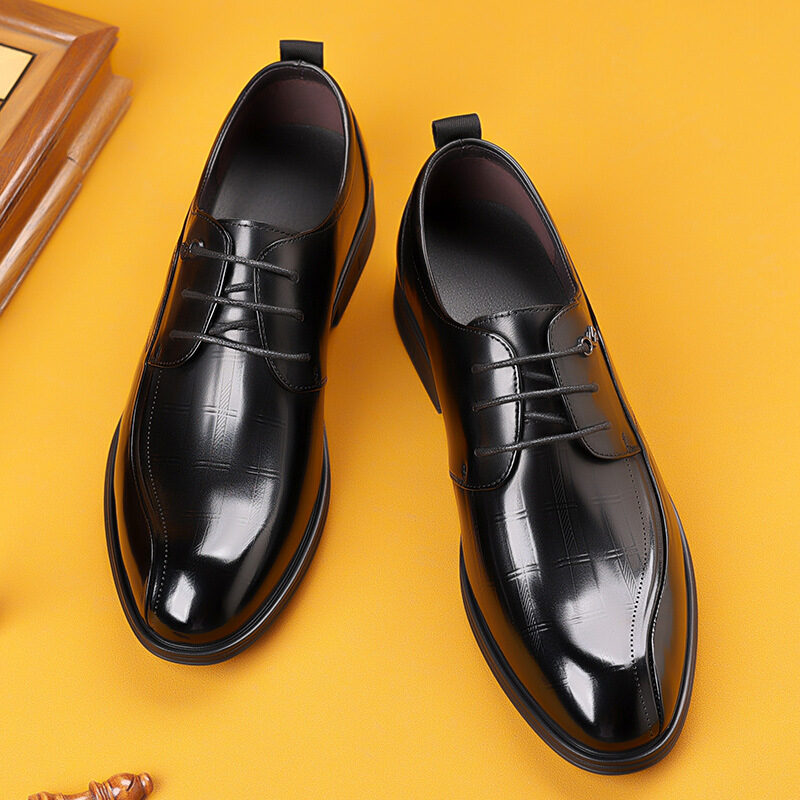 O1CN01vuBwNx1roZqSaVg3j_2214228155678-0-cib.jpg Men's Leather Shoes British Style Business High-end Leather Wedding Shoes Autumn New Black Commuter Shoes Men's - Image 1