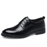 Men's Leather Shoes British Style Business High-end Leather Wedding Shoes Autumn New Black Commuter Shoes Men's - Image 5