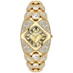Goldie Light Luxury Full Diamond High-End Bracelet-Style Watch Strap Women's Watch Small Retro Bracelet Dial Quartz Watch - Image 5