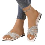 Summer New Style European and American Export Large Size Fashionable Outer Wear Square Toe Sandals and Slipper - Image 5