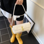 Cross-Border High-End Yangshulin Underarm Bag, Fashionable, Simple, Light Luxury Bags, Versatile Shoulder Bag, High-End Foreign Trade Small Square Bag - Image 4