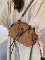 Fashionable Commuter Retro Matte Bag for Women New Casual Versatile Crossbody Bag Melard Brown Shoulder Bag - Image 5