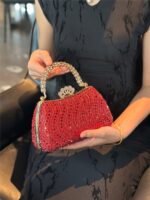 Popular Shiny and Gorgeous Rhinestone Decorated Handbag for Women, Fashionable, Elegant and Luxurious Clutch Bag, Evening Bag - Image 2