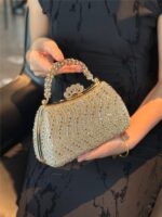Popular Shiny and Gorgeous Rhinestone Decorated Handbag for Women, Fashionable, Elegant and Luxurious Clutch Bag, Evening Bag - Image 3