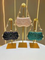 Women's Shiny Rhinestone Evening Bag Can Be Paired with Dress Evening Bag, Fashionable and Elegant Clutch Bag - Image 4