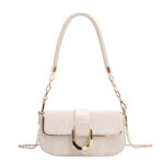 Office worker white collar elegant shoulder bag new advanced rhombus chain underarm bag simple western style small square bag for women - Image 2