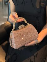 Popular Shiny and Gorgeous Rhinestone Decorated Handbag for Women, Fashionable, Elegant and Luxurious Clutch Bag, Evening Bag