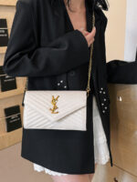 Trendy Hardware Bag Women's New High-end Small Square Bag Shoulder Crossbody Bag - Image 3