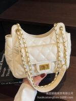 Diamond Chain Shoulder Bag Spring and Summer New Elegant Mature Women's Internet Celebrity Trendy Crossbody Bucket Bag - Image 5