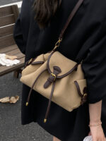 Fashionable Commuter Retro Matte Bag for Women New Casual Versatile Crossbody Bag Melard Brown Shoulder Bag - Image 3