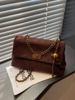Casual Retro Niche Leopard Print Bag for Women  New Fashion Versatile Chain Crossbody Bag Suede Small Square Bag - Image 3