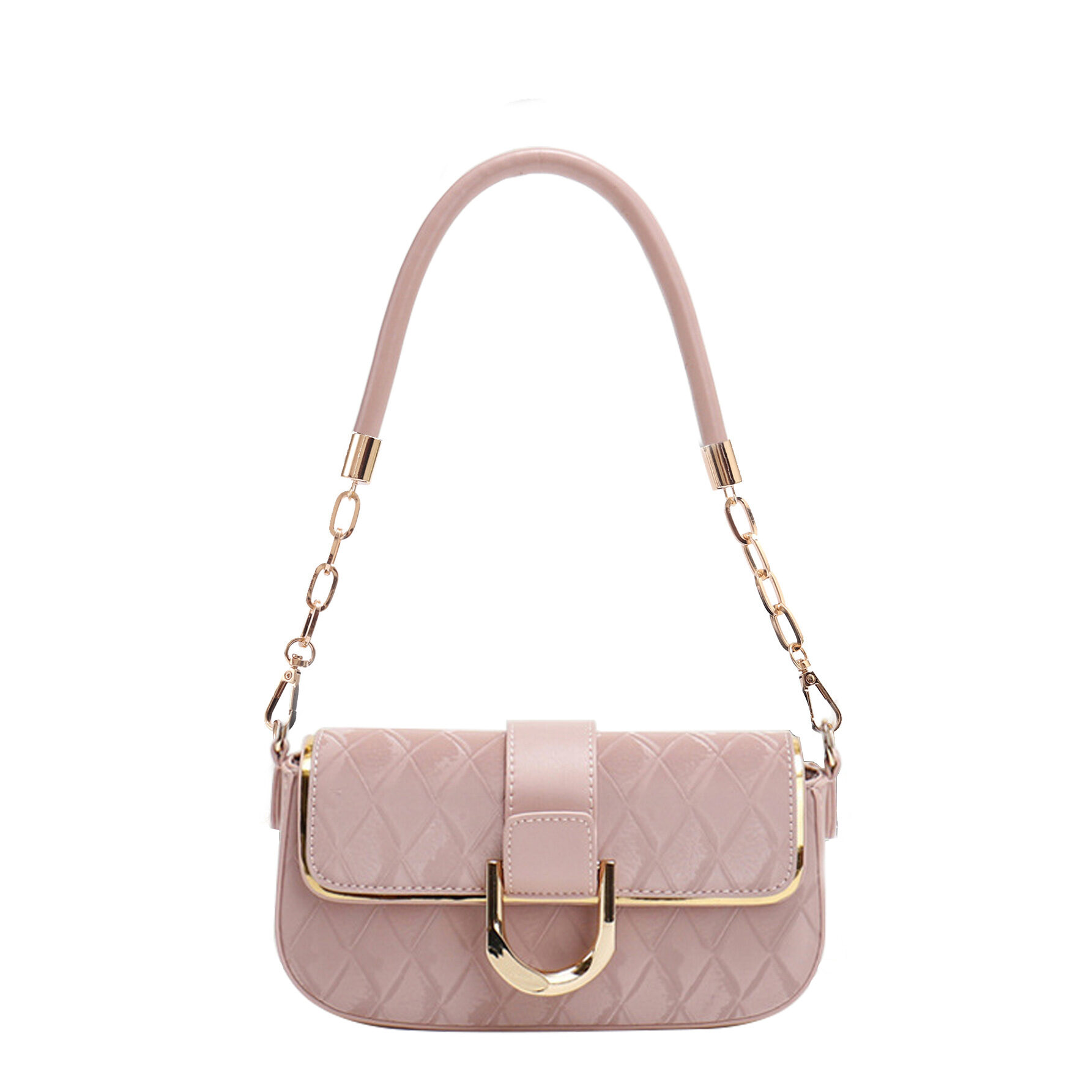 O1CN01wCWmDe1DZOAnh34SN_2217511990230-0-cib.jpg Office worker white collar elegant shoulder bag new advanced rhombus chain underarm bag simple western style small square bag for women - Image 1