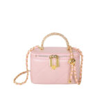 Chain Camellia Small Square Bag Women's New Diamond Box Bag Fashion Hollow Handle Crossbody Bag Metal Chain - Image 5