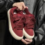 Trendy Men's Skate Shoes American Niche Casual Shoes Autumn New Versatile Thick-Soled Red Canvas Shoes for Men - Image 5