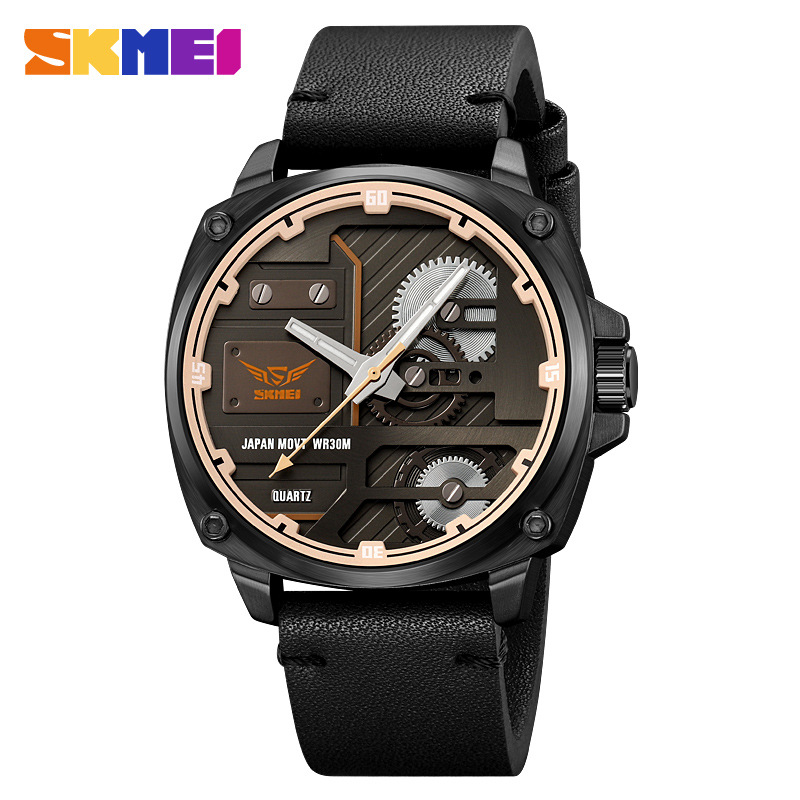 O1CN01x5CTu91yLRwa9P1Aq_959746562-0-cib.jpg Time Beauty genuine goods New Men's Watch Mechanical Wind Large Dial Men's Quartz Watch 30 m Waterproof Belt Watch - Image 1