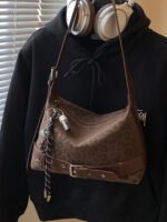 Super Popular Retro Niche Leopard Print Bag for Women, Autumn and Winter New Versatile Shoulder Underarm Bag, - Image 2