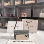 Hong Kong Mack Jankles soft leather niche design carriage small square bag high-grade tofu bag printed underarm bag - Image 2