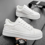 Spring Men's Shoes New Breathable White Shoes Male Students Trendy Versatile Thick-Soled Sports Shoes Casual Sneakers - Image 3