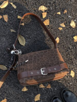 Super Popular Retro Niche Leopard Print Bag for Women, Autumn and Winter New Versatile Shoulder Underarm Bag,