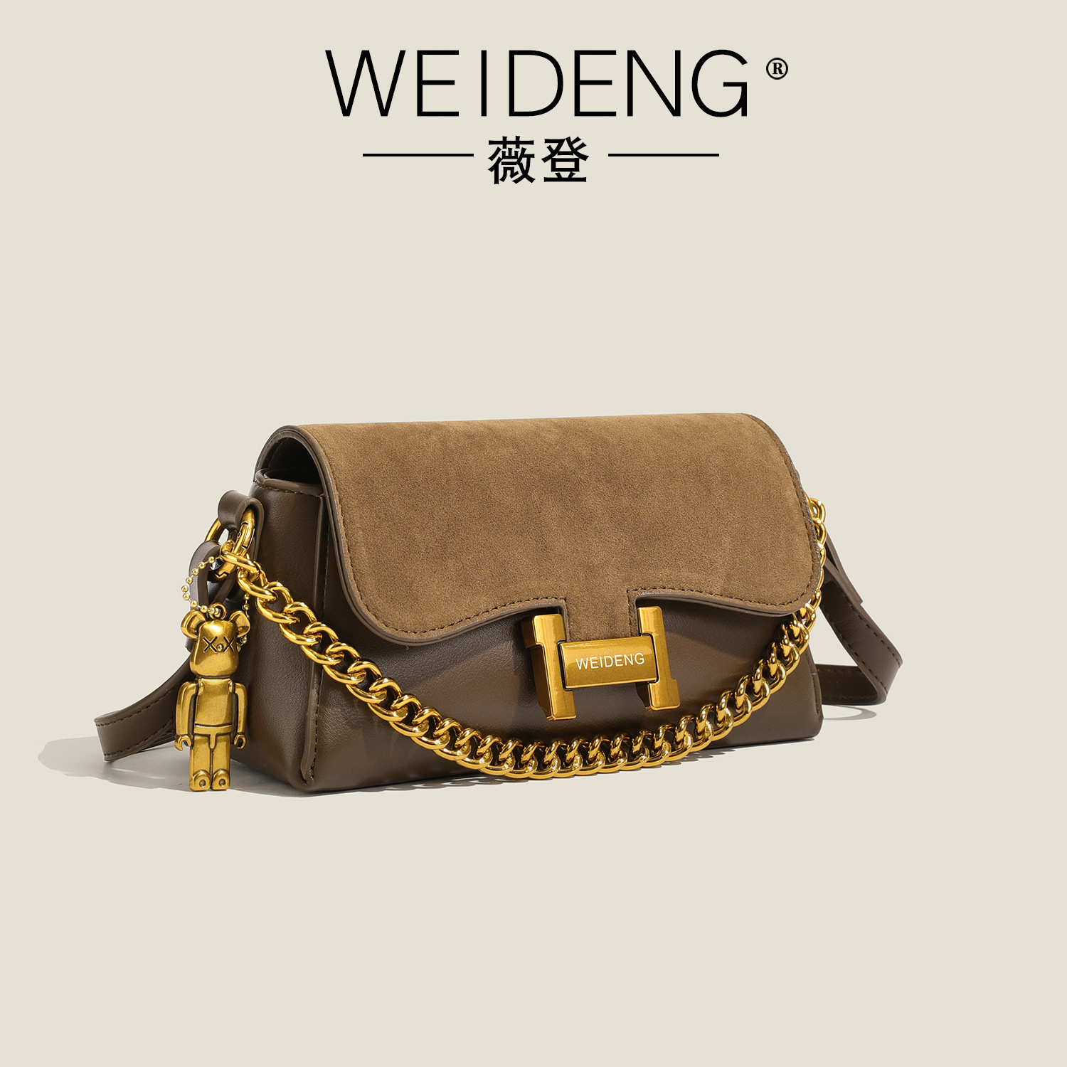 O1CN01xrHTR41zWGre1MrEn_1007086721-0-cib.jpg Fashion New Simple Frosted Single Shoulder Crossbody Chain Women's Small Square Bag Fashionable and Versatile - Image 1