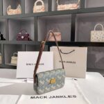 Hong Kong Mack Jankles soft leather niche design carriage small square bag high-grade tofu bag printed underarm bag - Image 3
