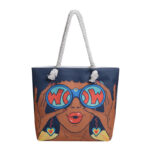 Women's Tote – Large Capacity Beach & Shopping Bag with Creative Print and Thick Rope Handle – Portable, Versatile, Stylish - Image 5
