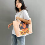 Women's Tote – Large Capacity Beach & Shopping Bag with Creative Print and Thick Rope Handle – Portable, Versatile, Stylish