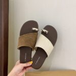 Slippers for Outer Wear Summer New Korean Style Retro Resort Style Versatile Sandals Soft Flat Bottom Seaside Beach Sandals - Image 4