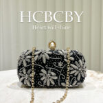 Black Glitter Elegant Heavy Beaded Beaded Embroidered Evening Bag Celebrity Fashion High-End Dinner Bag Cheongsam Clutch Bag - Image 2
