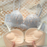 Lace Sexy Embroidered Small Chest Gather-up Underwear Women's Non-rims Anti-sagging Bra Pure Desire Young Girl's Underwear - Image 2