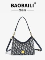 New Niche Design Embroidered Retro Vegetable Basket Versatile One-Shoulder Cross-Body One-Shoulder Small Bag