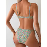 New Amazon European and American Style Printed Tie-Up Two-Piece Swimsuit for Women Beach Spa Bikini Swimwear Wholesale - Image 2