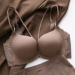 Japanese Beauty Back Front Buckle Bra Without Rims Intimates for Women with Small Breasts, Thickeneded Flat Chest, Comfortable and Traceless Push-Up Bra - Image 4