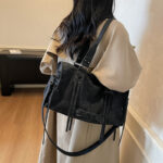 Korean Niche Cool Large-Capacity Retro Shoulder Bag New Lazy Style Star-Chasing Fashion Travel Crossbody Bag - Image 3