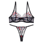 Foreign Trade New Product Lace Bra Set European and American Style Sexy Breast-Retracting Push-Up Push-Up Molded Cup Intimates Set for Women - Image 5
