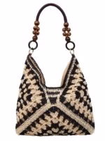 Super Popular Instagram-Style Lazy Woven Straw Bag for Women, Large Capacity Bohemian Style Beach Bag for Seaside Vacation - Image 5