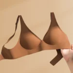 Semi-fixed cup jelly strip soft support no steel ring bra small chest gathered seamless underwear women's Wireless bra - Image 2